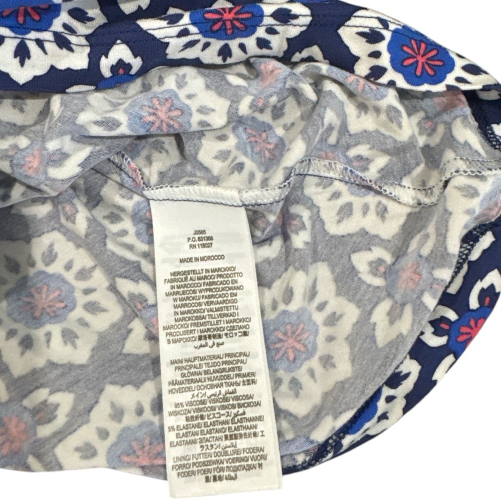 Boden Jersey Effie Geo Mariner Blue Mosaic Stamp Dress Boho Size US 4R - Picture 5 of 5